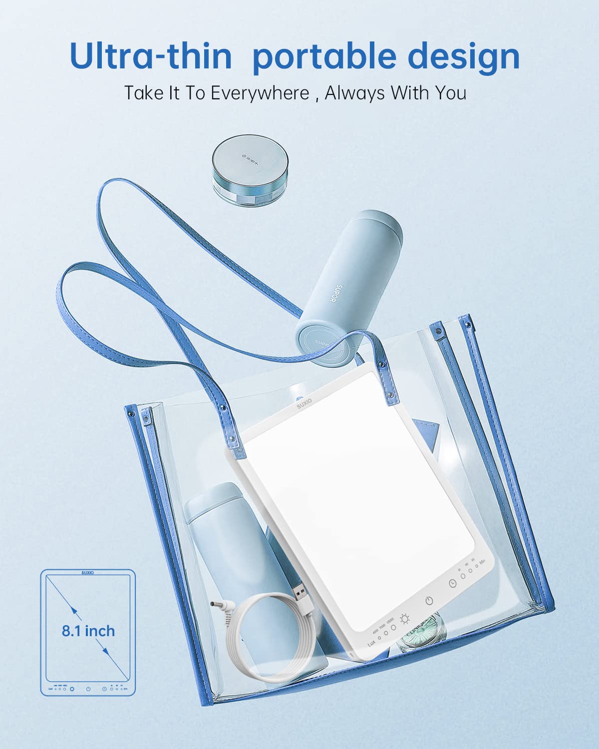 SUXIO Light Therapy Lamp - 10000 Lux Therapy Light, 3 Timing & Mode Happy Lamp SUXIOBuy Supplements Australia