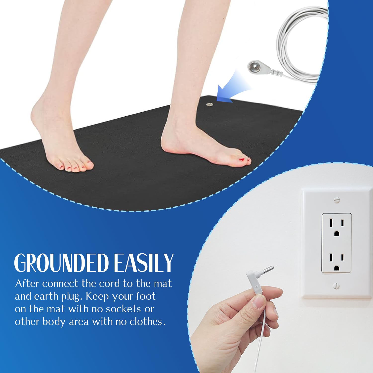 Grounding Mat for Bed, Desk, Floor, Grounding Pad for Better Sleep, Health, Pain Relief, Grounding Mat MEIMINGBuy Supplements Australia