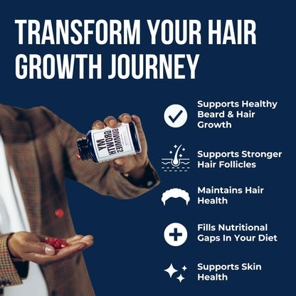 Evan Alexander Grooming My Growth Gummies | Healthy Hair & Beard Growth Support | Stronger Hair Follicles & Better Skin | Strawberry & Coconut Flavor | Vitamins C, D3, B6, B12 & Biotin | 60 Gummies Evan Alexander Fine GroomingBuy Supplements Australia