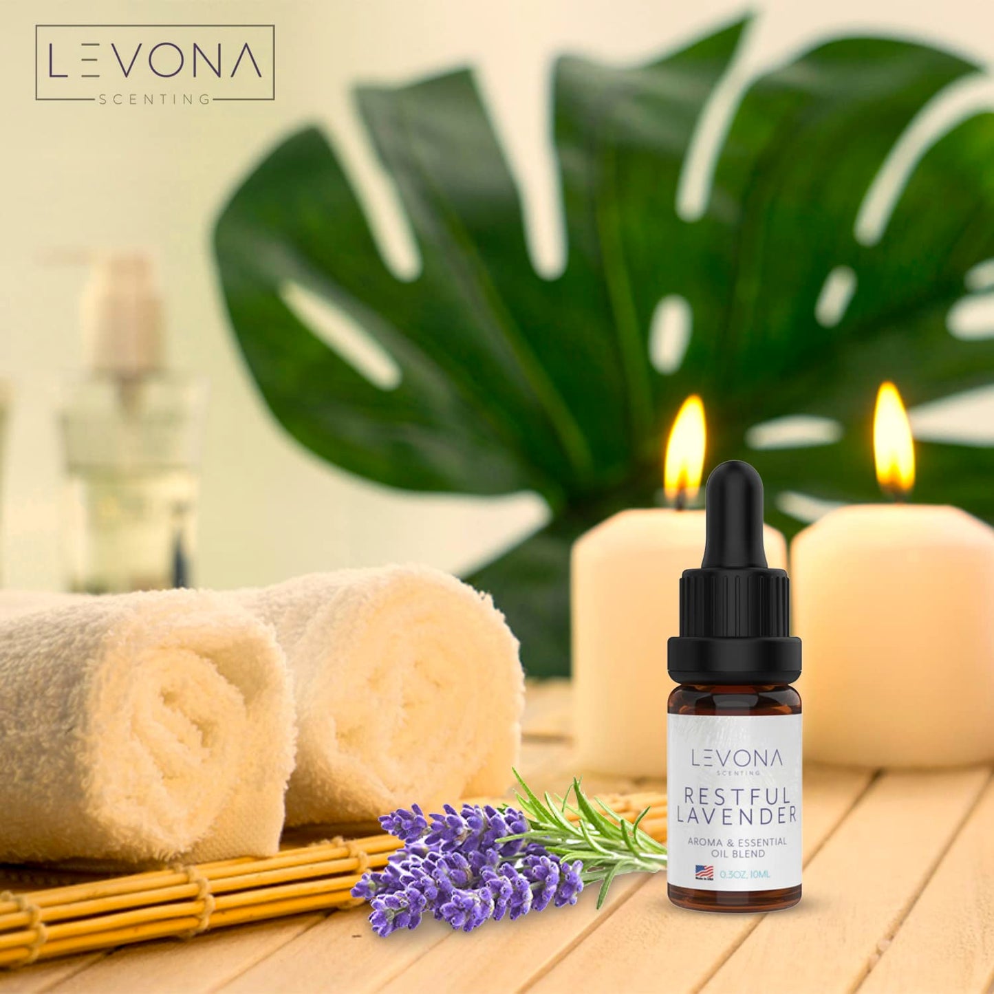 Levona Scents Pure Essential Oils for Diffusers for Home Luxury Scents - Restful Lavender Essential Oil LEVONA SCENTBuy Supplements Australia