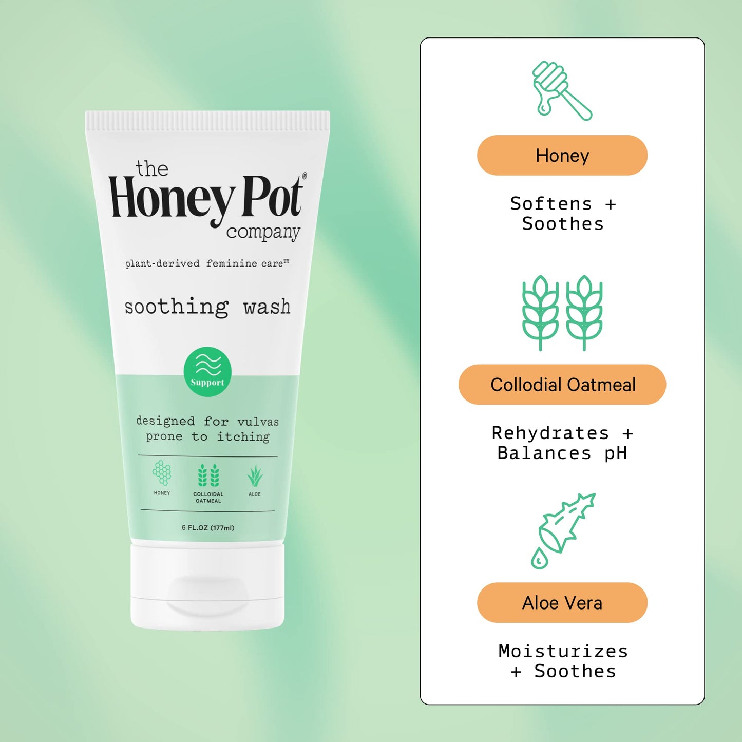 The Honey Pot Company - Anti-Itch Soothing Colloidal Oatmeal Wash - Plant Derived Feminine Care The Honey Pot CompanyBuy Supplements Australia