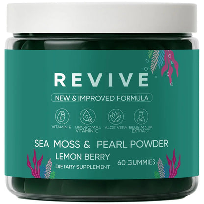 Balmbare Revive Gummies for Hair Loss - Sea Moss Gummies with Vitamin C, Vitamin E, Aloe Vera, Pearl Powder Supports Faster Hair Growth RulinalBuy Supplements Australia