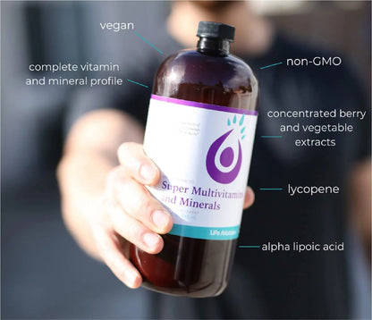 Liquid Super Multivitamin and Minerals - Premium Liquid Vitamins for Enhanced Absorption - Daily Liquid Multivitamin Supplement Life SolutionsBuy Supplements Australia