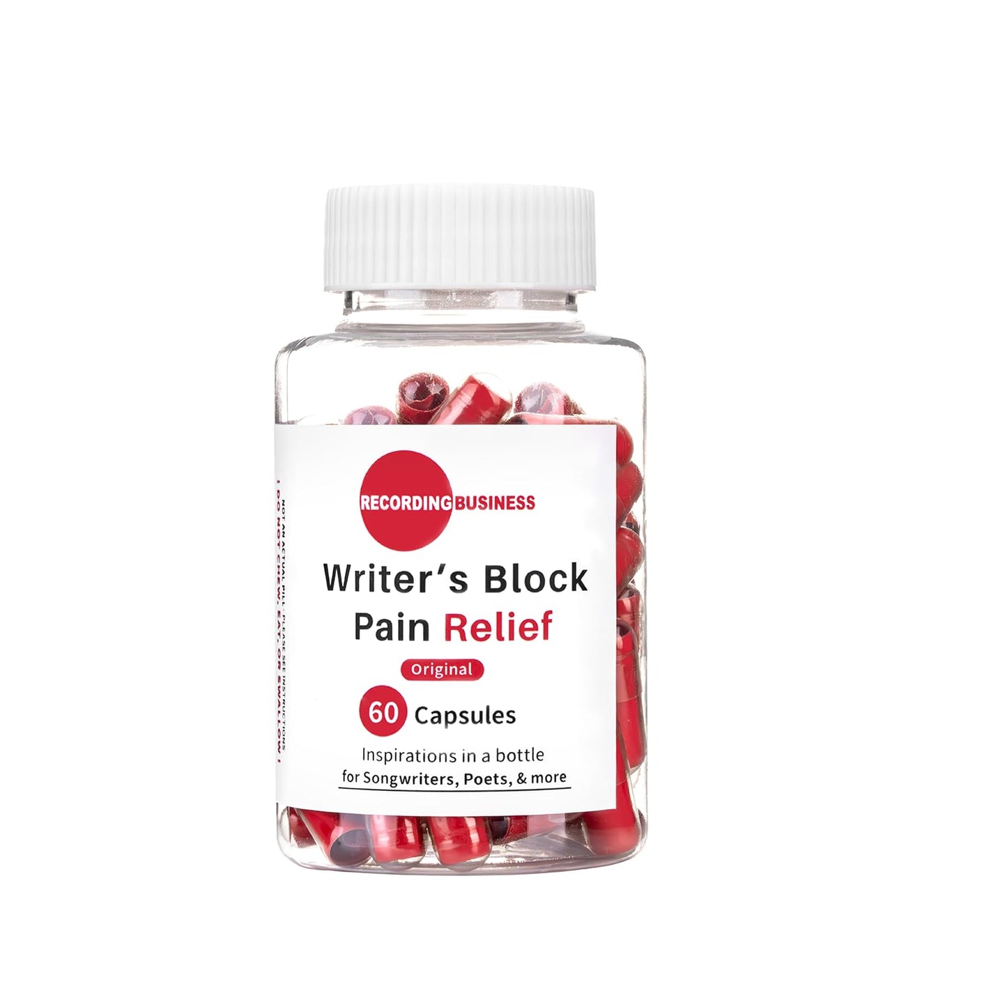 Recording Business Writer's Block Pain Relief (60 Original Songwriting Prompts in Capsules) for Artists/Musicians, Songwriters, & Poets Recording BusinessBuy Supplements Australia