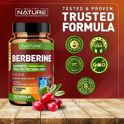 Berberine 1200mg - 100% Pure Berberine HCl Supplement, High Strength Berberine Built by NatureBuy Supplements Australia