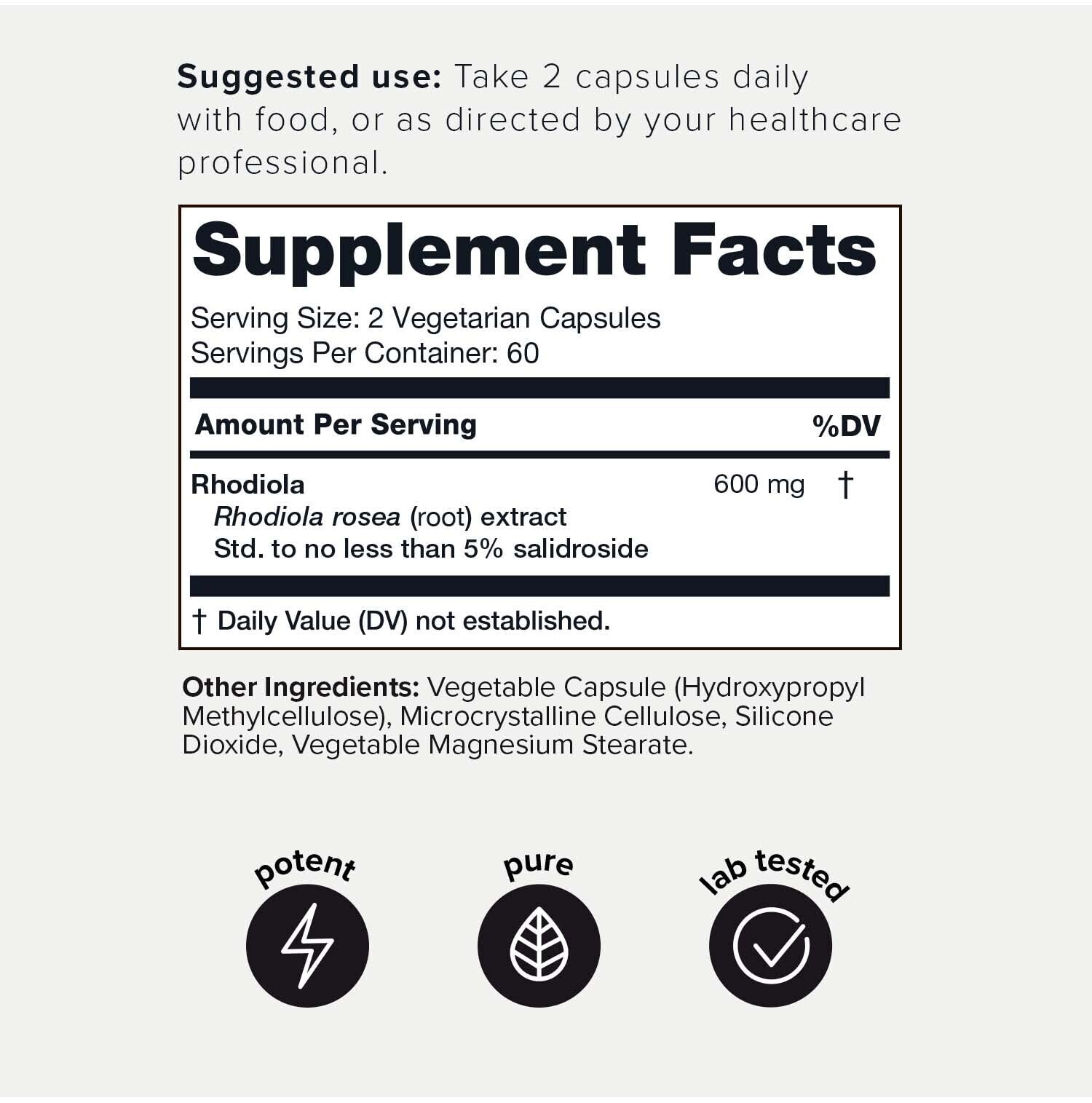 Toniiq Triple-Strength 600mg Rhodiola Rosea - 120 Capsules - 5% Salidroside Concentrat ToniiqBuy Supplements Australia