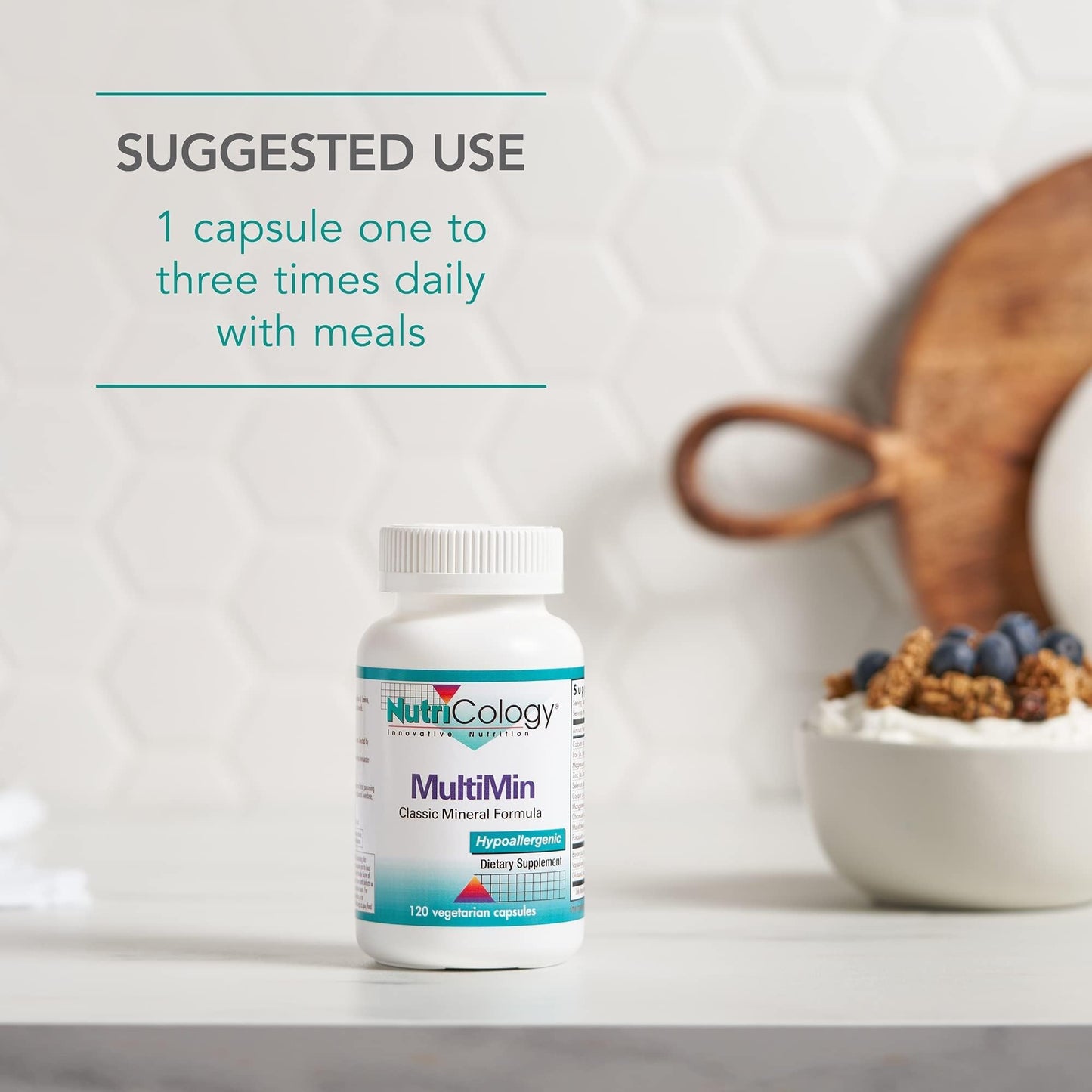 NutriCology MultiMin - Essential Mineral Blend with Macro Trace & Ultra Trace Minerals - Supports Mineral Balance Absorption & Cellular Function - 120 Servings - 120 Vegetarian Capsules Allergy Research GroupBuy Supplements Australia
