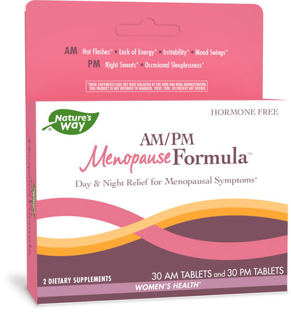 Nature's Way AM/ PM Menopause and Hot Flash Relief*, Hormone-Free Formulas Including 