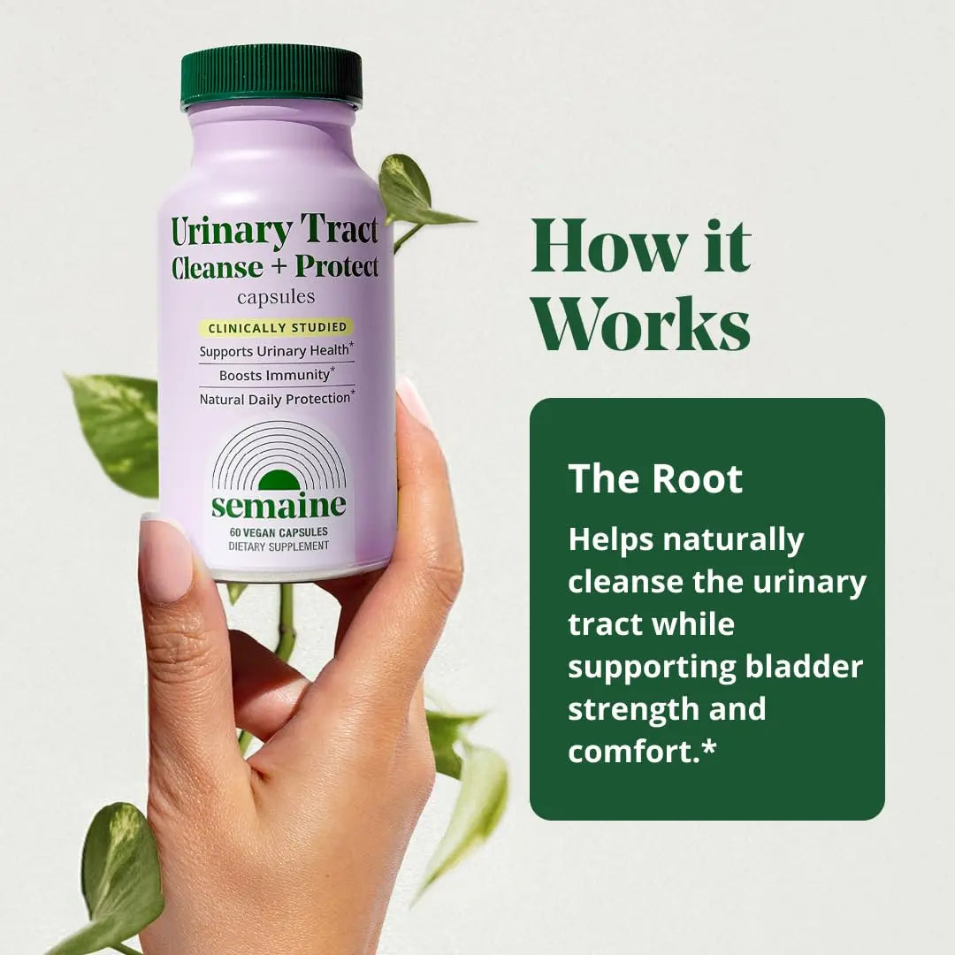 Semaine Urinary Tract Cleanse & Protect – 60 ct, Bladder Support Supplement for Women, Flushes Urinary Tract. Combines Cranberry Proanthocyanidins with Hibiscus SemaineBuy Supplements Australia