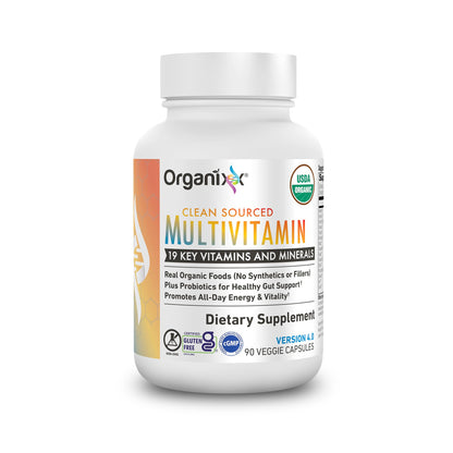 Organixx Clean Sourced Multivitamin for Women & Men, w/Vitamin C, D3, Vitamin B Complex, Probiotics, Organic Fruits & Vegetables, Supports Digestive Gut Health, Immune Support, 90 Vegan Gel Capsules OrganixxBuy Supplements Australia