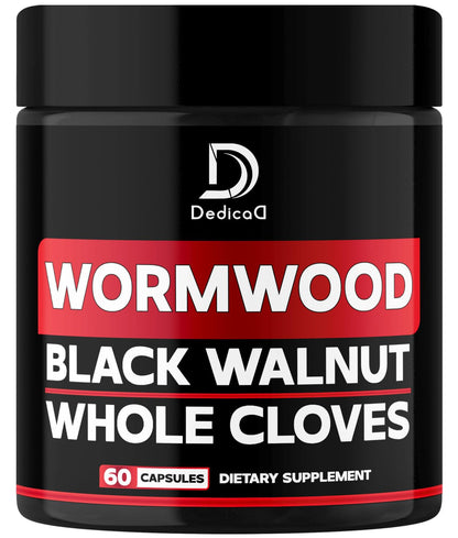 DEDICAD 1500mg Wormwood Capsules with Black Walnut & Cloves - Artemisia Annua Supplement for Immunity - 60 Vegan Capsules DEDICADBuy Supplements Australia