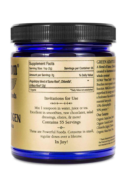 Green Adaptogen Superfood Powder | Organic Maca, Suma Root & Chlorella Blend | Plant Based Adaptogenic Herbal Supplement | Nutrient Rich Greens Powder for Smoothies & Daily Wellness | Non-GMO | 111g Sun PotionBuy Supplements Australia