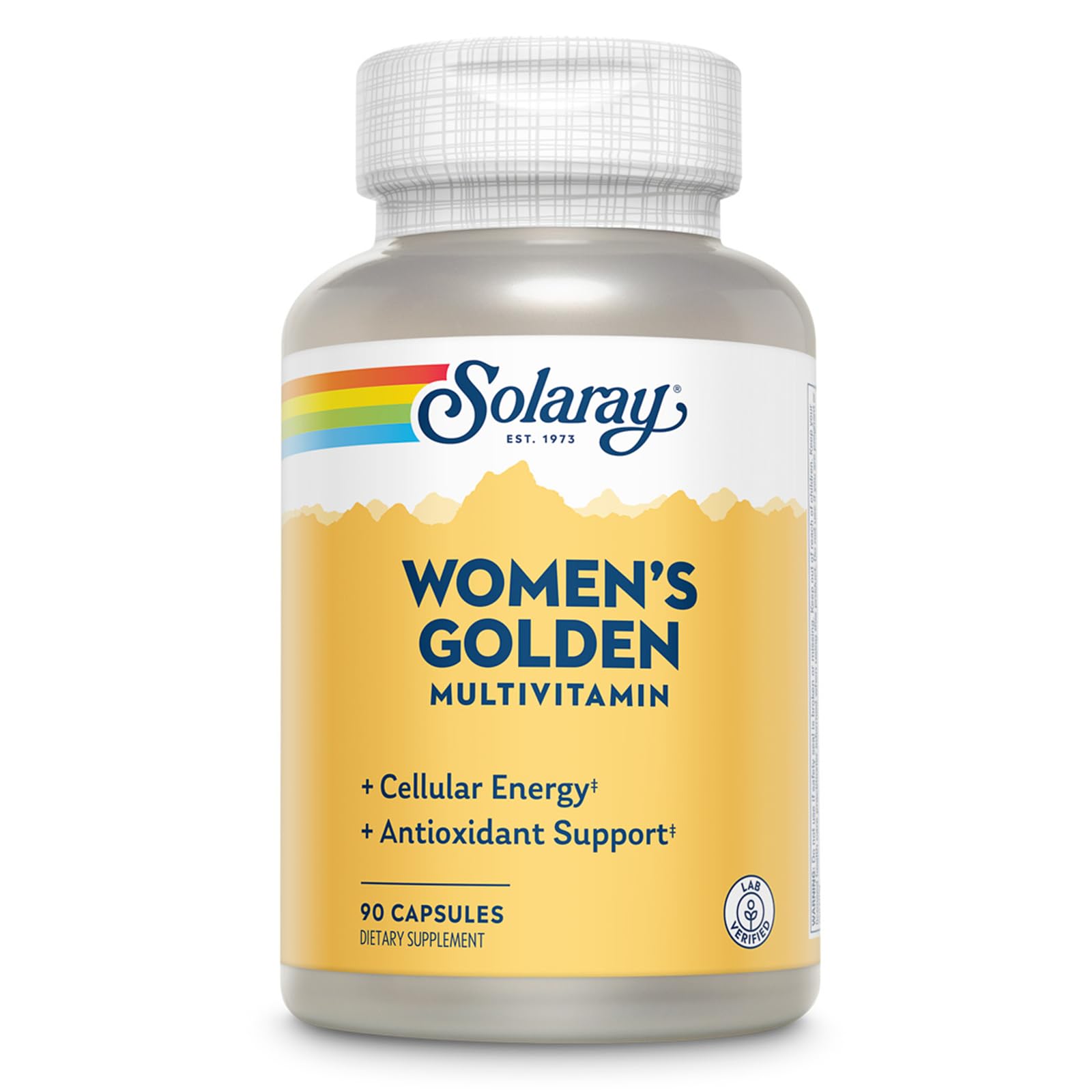 SOLARAY Women's Golden Multivitamin Supplement - Daily Wellness Vitamins for Women, Nutrient Rich, Cellular Energy Support Caps, Complex with Vitamins A, C, D, & E, Biotin, Calcium & More- 90 Capsules SOLARAYBuy Supplements Australia
