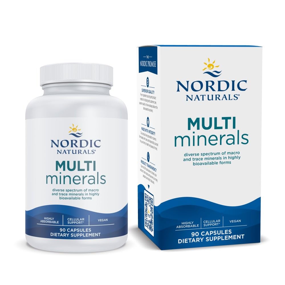 Nordic Naturals Multi Minerals, Unflavored - 90 Capsules - 11 Essential Minerals - Optimal Health & Wellness - Certified Vegan - Non-GMO - 30 Servings Nordic NaturalsBuy Supplements Australia
