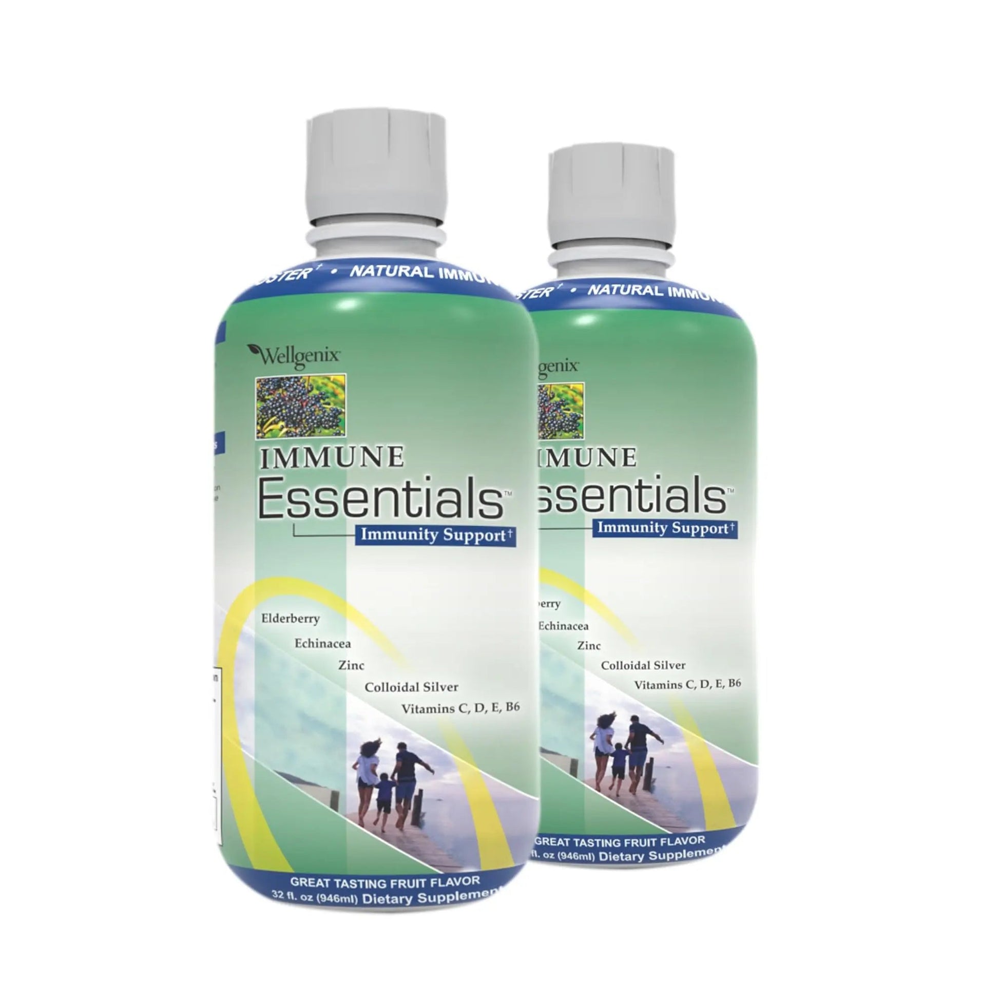 Wellgenix Immune Essentials - Multivitamin Liquid for Men, Women & Kids - Vegan Supplement with Vitamins C, D Elderberry Zinc WellgenixBuy Supplements Australia