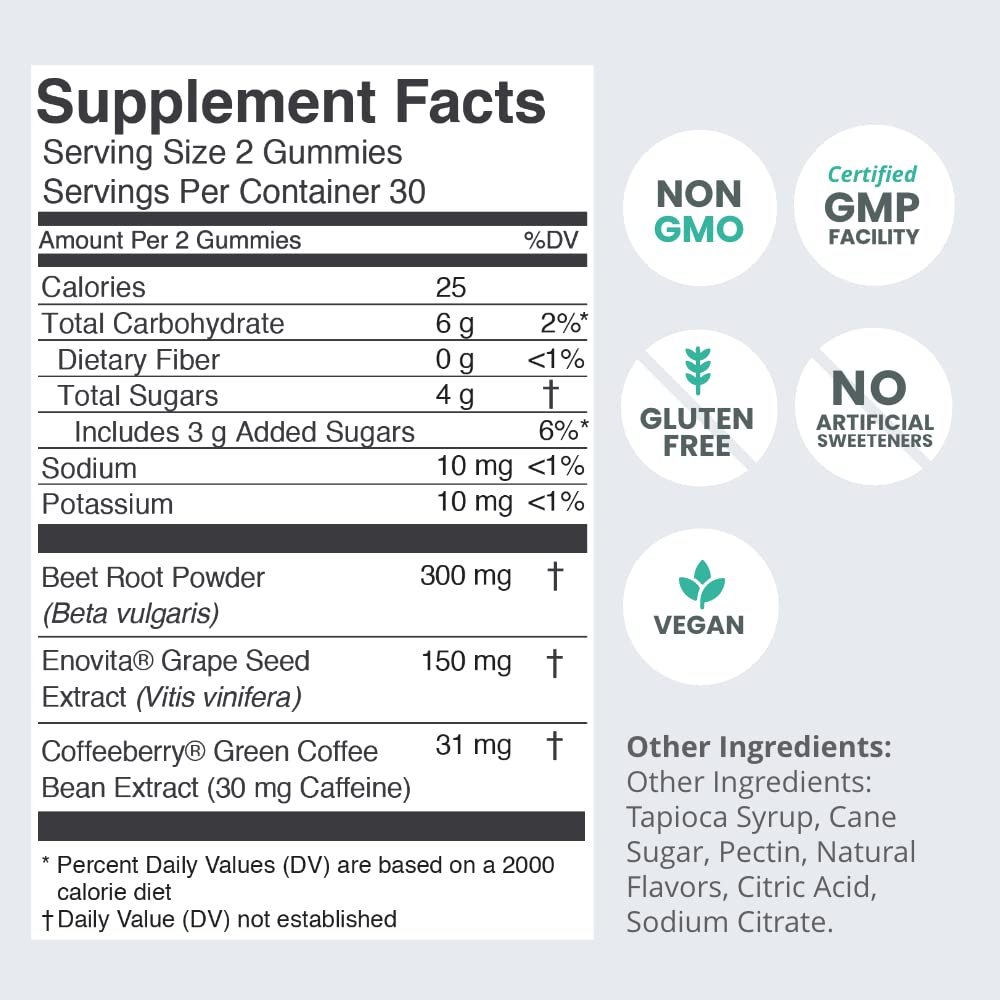 humanN SuperBeets Energy Gummies - Quick Energy & Mental Focus - Help Increase Nitric humanNBuy Supplements Australia
