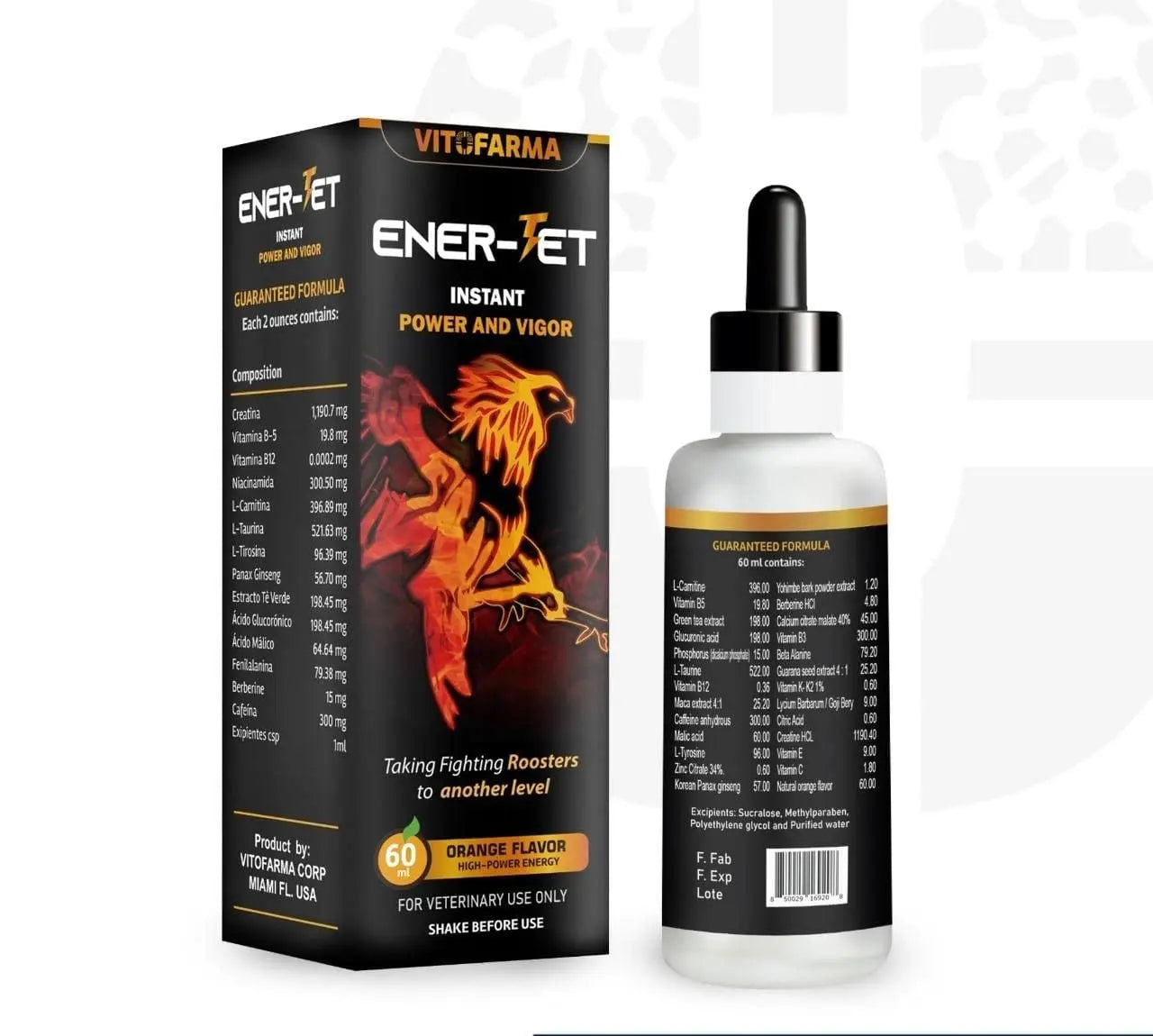 VITOFARMA Ener-Jet Energy Booster for Rooster Natural Multivitamin - Liquid 60 ml VITOFARMABuy Supplements Australia