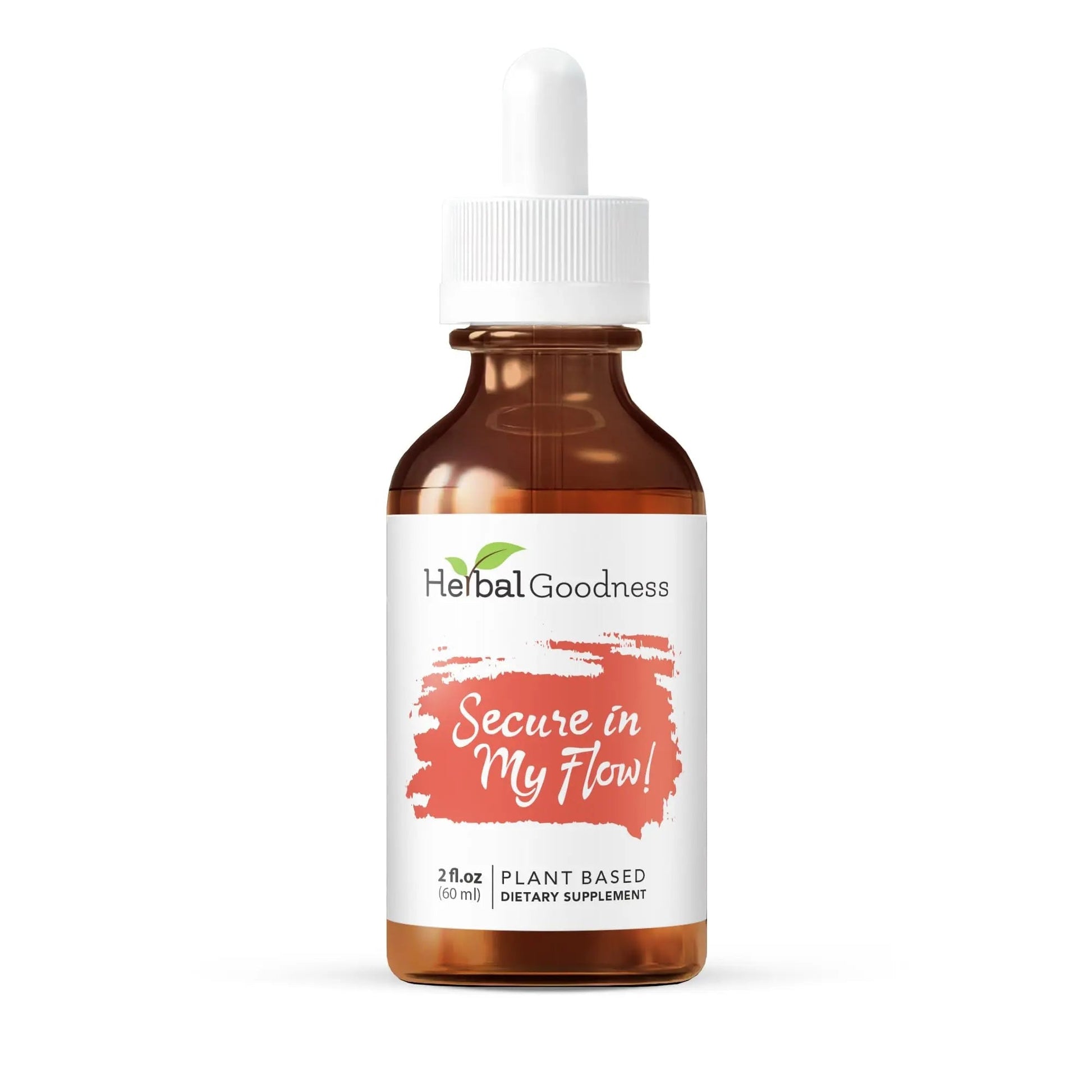 Herbal Goodness Secure in My Flow | Menstrual Support Supplements | Slow Flow Menstrual Supplements, Mood Support, Hormone Health, Aids Relaxation, Metabolic Support 2oz Herbal GoodnessBuy Supplements Australia