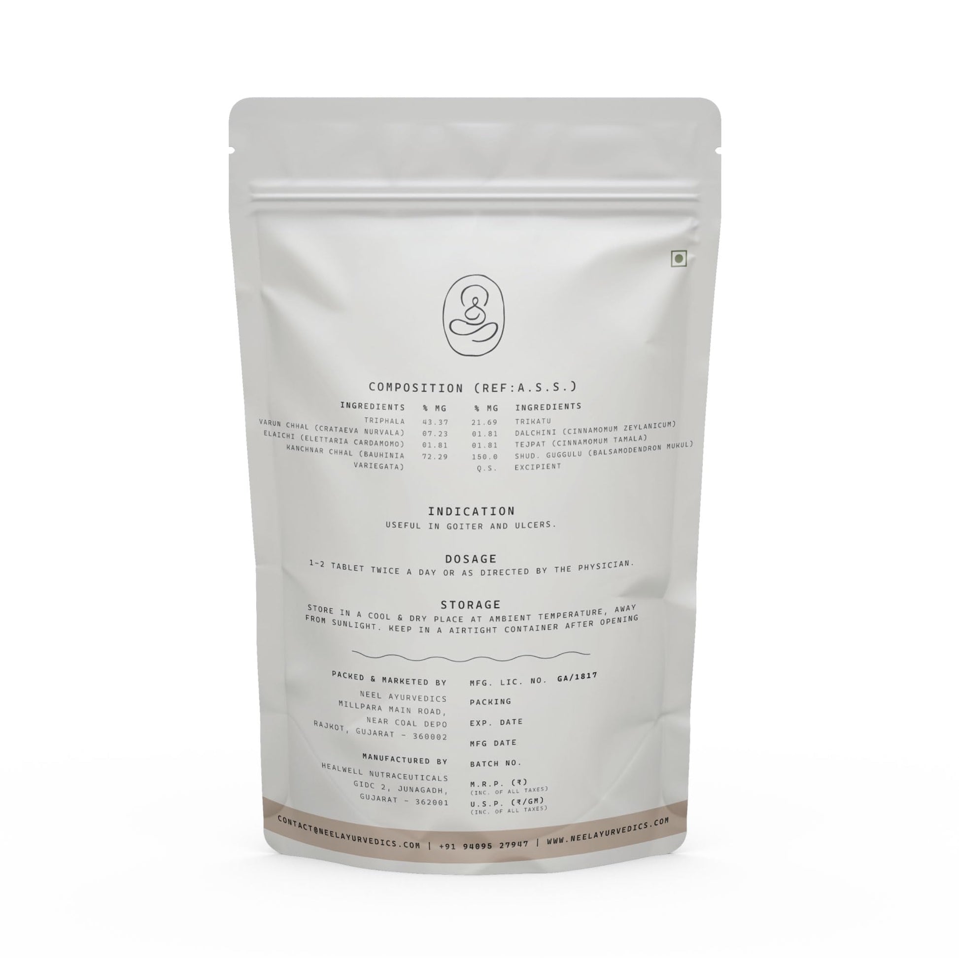 Neel Ayurvedics Kanchnar Guggulu - 300 Tab Neel AyurvedicsBuy Supplements Australia