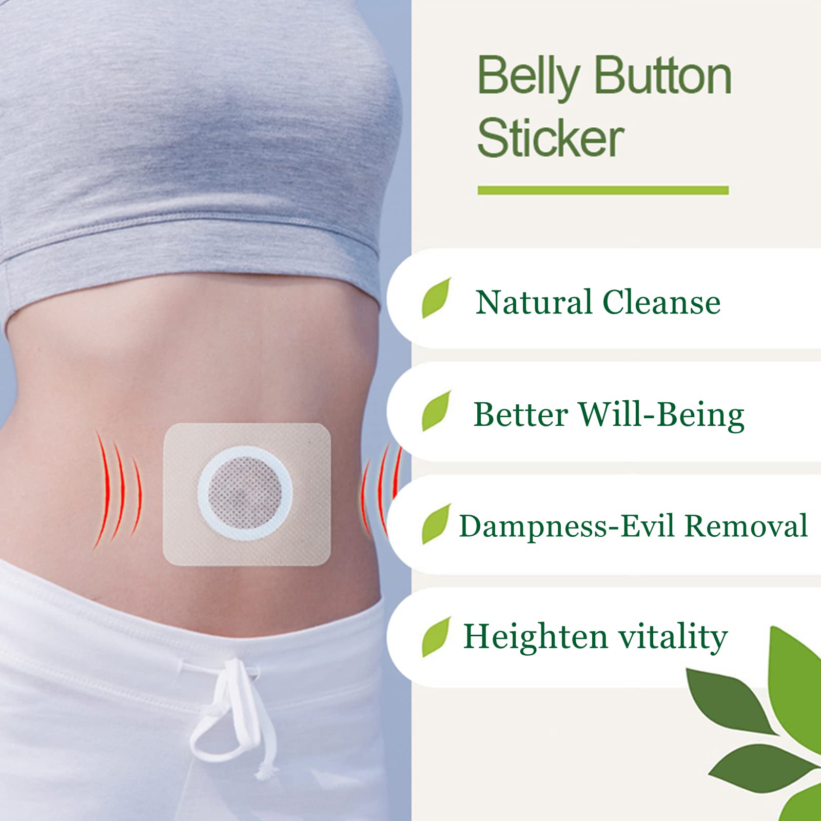 Bubchen Mugwort Belly Patch,30Pcs Natural Wormwood Essence and 30Pcs Belly Sticker BURWSEKKBuy Supplements Australia
