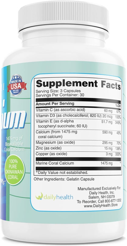 Daily Health, FlexProtex D Joint Muscle Support Supplement 3 Bottles Plus 1 Bottle Daily Marine Coral Calcium 90 Capsules Daily HealthBuy Supplements Australia