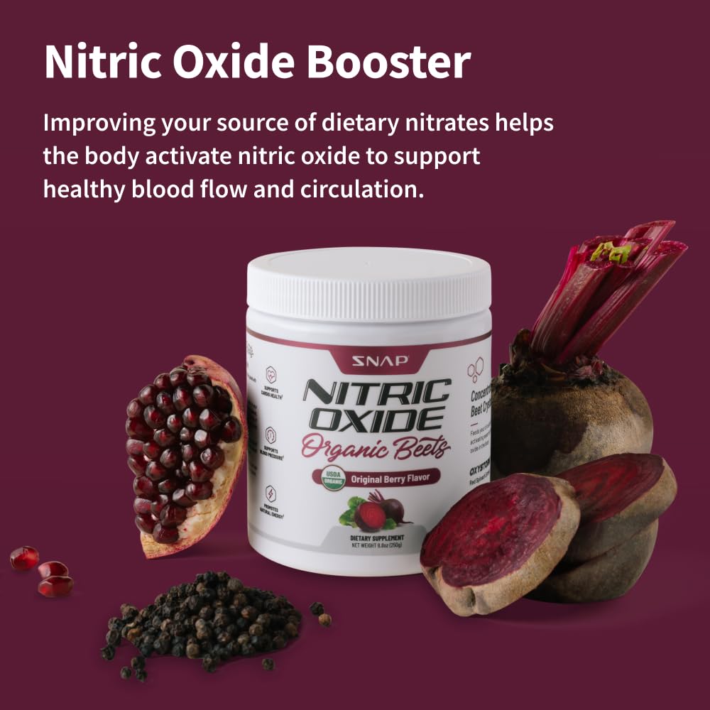 Snap Supplements USDA Organic Beet Root Powder, 3-in-1 Nitric Oxide Supplement Snap SupplementsBuy Supplements Australia