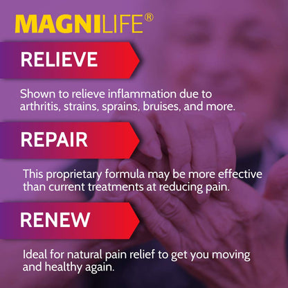 MagniLife Pain & Inflammation Relief Foam, 4 oz, Non-Greasy Arthritis Pain Reliever for Muscle, Joint, Knee, Hip, Back, Foot, Helps Ease Stiffness, Soreness, Swelling & Everyday Discomfort MagniLifeBuy Supplements Australia