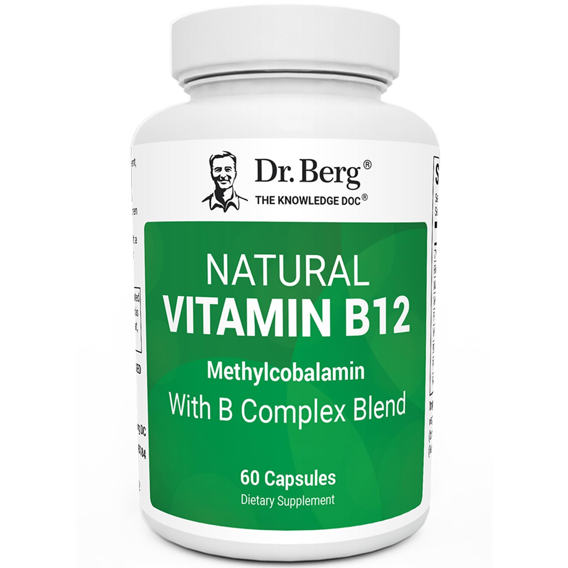 Dr. Berg Natural Vitamin B12 1000 mcg with B Complex Blend - Methylcobalamin B12 for Energy, Nerve Health, and Cognitive Function* - Methylated B12 with Folate - 60 Capsules (2-Month Supply) Dr. Berg NutritionalsBuy Supplements Australia