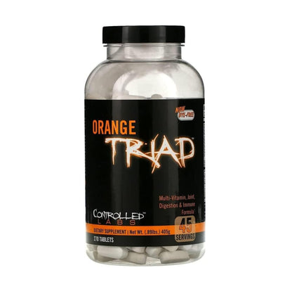 CONTROLLED LABS Orange Triad Daily Multivitamin, Iron Free Sports Supplement for Workout, Digestion, Immune, and Joints, 45 serv - Tablets (270 Count (Pack of 1)) CONTROLLED LABSBuy Supplements Australia