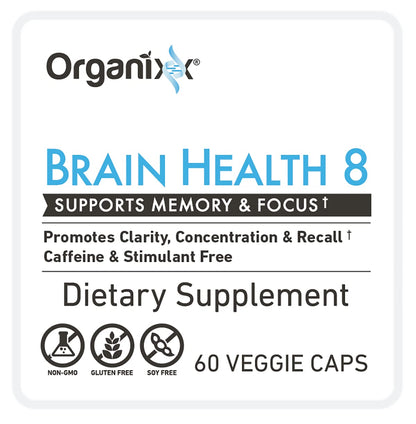 Organixx Ageless Brain Powerful Brain Health Supplement to Support Brain Function, Clarity, Focus, Re-Energize Brain Cells, Helps Promote a Balanced Mood, Gluten Free, Non GMO, 60 Vegetarian Capsules OrganixxBuy Supplements Australia