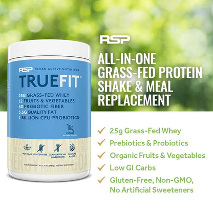 RSP NUTRITION TrueFit Protein Powder (Vanilla 2 LB) with AminoLean Pre Workout Energy (Pink Lemonade 30 Servings)