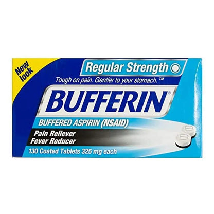 Bufferin Buffered Aspirin (NSAID) Coated Tablets Pain Reliever/Fever Reducer 130 ea (Pack of 3) BufferinBuy Supplements Australia