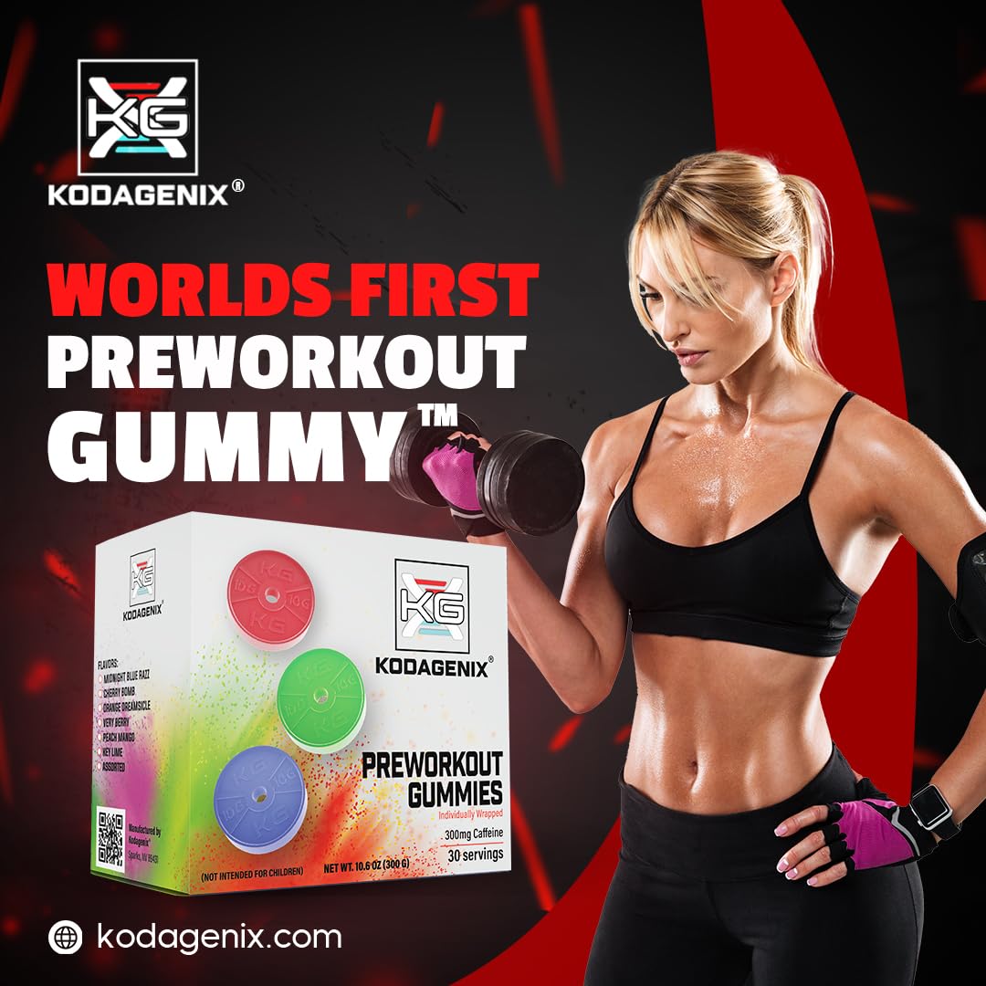 Kodagenix Pre Workout Gummies for Men and Women with Caffeine, L-Citrulline and Beta KodagenixBuy Supplements Australia