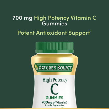 Nature’s Bounty Vitamin C Gummies 700mg, High Potency Vitamin C Chewable Gummies for Adults, Immune Support Supplement Nature's BountyBuy Supplements Australia