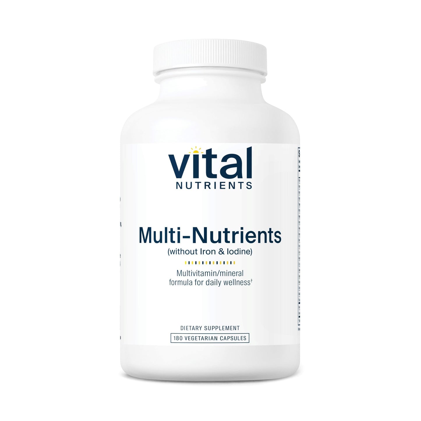 Vital Nutrients Multi-Nutrients (No Iron or Iodine) - Comprehensive Vegetarian Daily Multivitamin and Mineral Formula with Potent Antioxidants* - Gluten, Dairy, Soy Free - Non-GMO - 180 Capsules Vital NutrientsBuy Supplements Australia