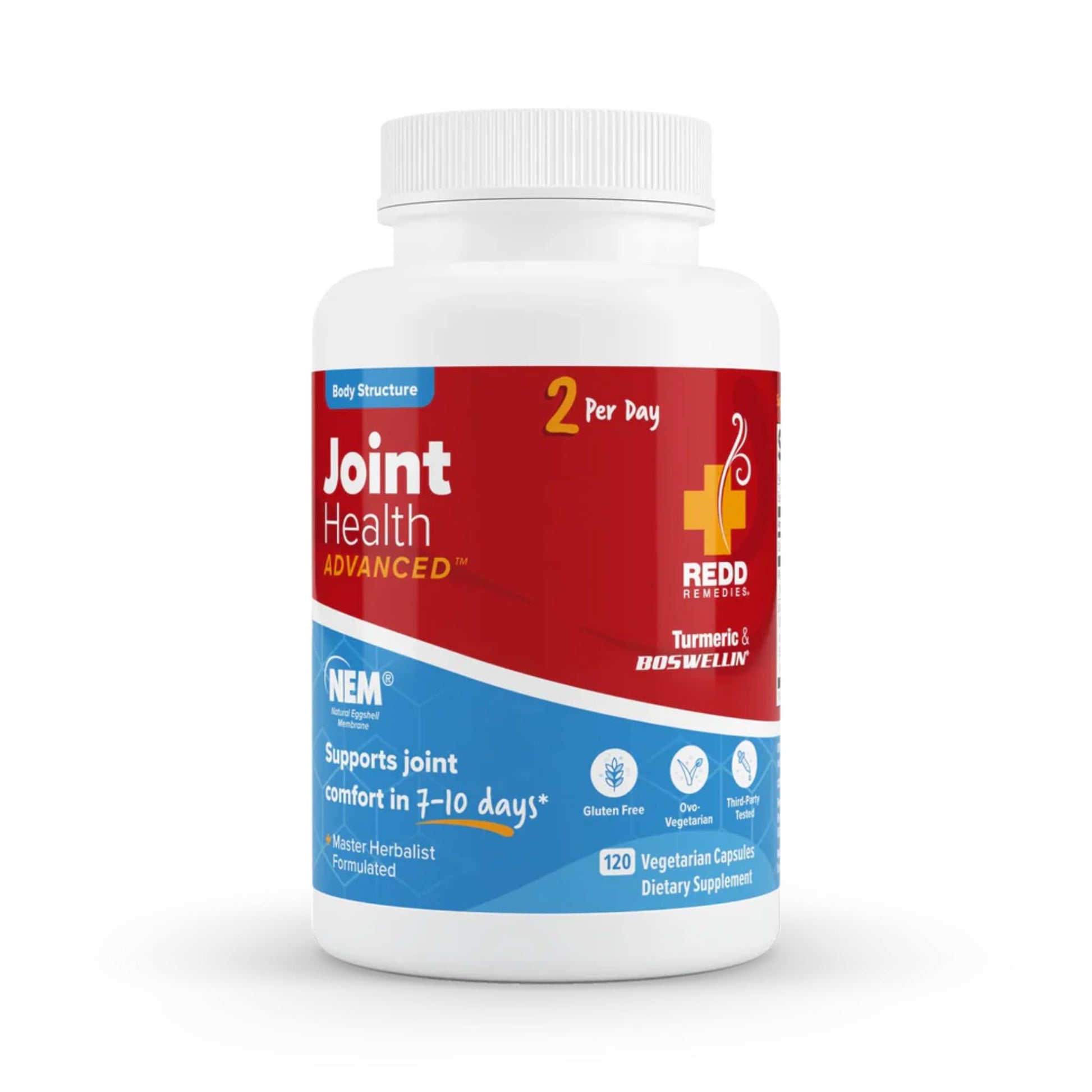 Redd Remedies, Joint Health Advanced, Helps Strengthen Connective Tissue and Cartilage, Fast-Acting Comfort with Boswellia Serrata and Turmeric, 120 Vegetarian Capsules Redd RemediesBuy Supplements Australia