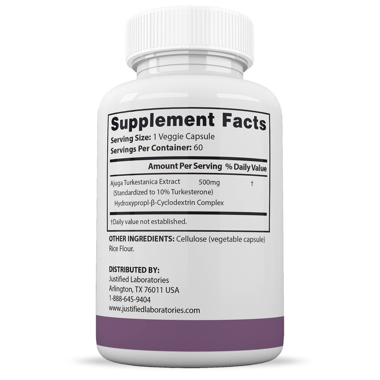 Justified Laboratories (5 Pack Turkesterone 500mg 10% Standardized Naturally Increase Justified LaboratoriesBuy Supplements Australia
