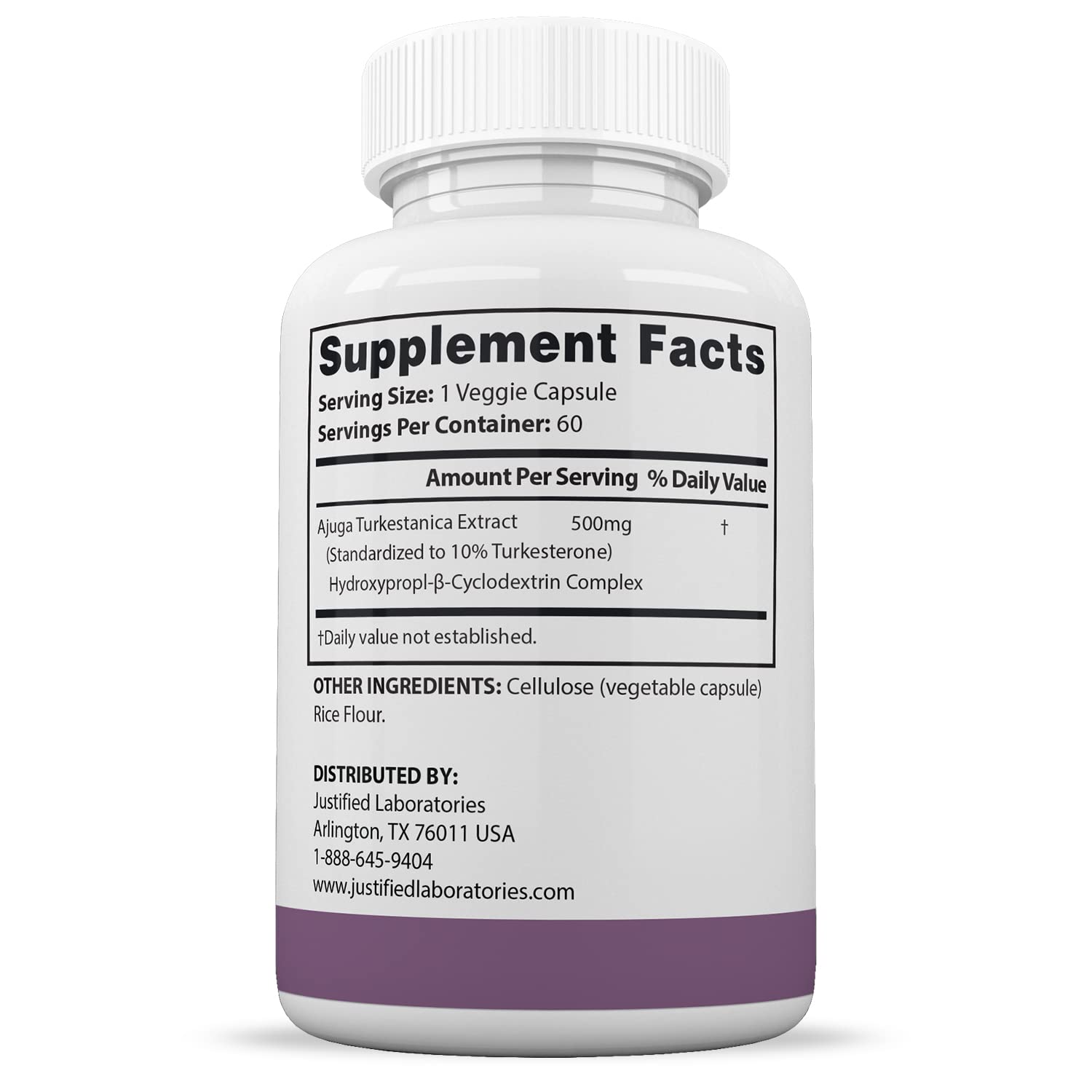 Justified Laboratories (5 Pack Turkesterone 500mg 10% Standardized Naturally Increase Justified LaboratoriesBuy Supplements Australia