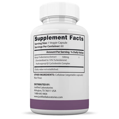 Justified Laboratories (5 Pack Turkesterone 500mg 10% Standardized Naturally Increase Justified LaboratoriesBuy Supplements Australia