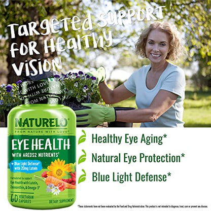 NATURELO Eye Vitamins - AREDS 2 Formula Nutrients with Lutein, Zeaxan NATURELOBuy Supplements Australia