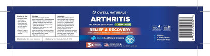 Owell Naturals Joint & Muscle Cream, Deep Penetrating, Maximum Strength Relief & Recovery for Joint & Muscles, Back, Knee, Legs, Hands, 2 Fl Oz Owell NaturalsBuy Supplements Australia