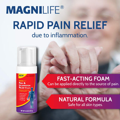 MagniLife Pain & Fatigue Relief Cream 4 oz Pain & Inflammation Relief Foam 4 oz. Natural Joint & Muscle Pain Relief Bundle for Shoulders, Back, Knees, Arthritis, Stiffness & Soreness MagniLifeBuy Supplements Australia