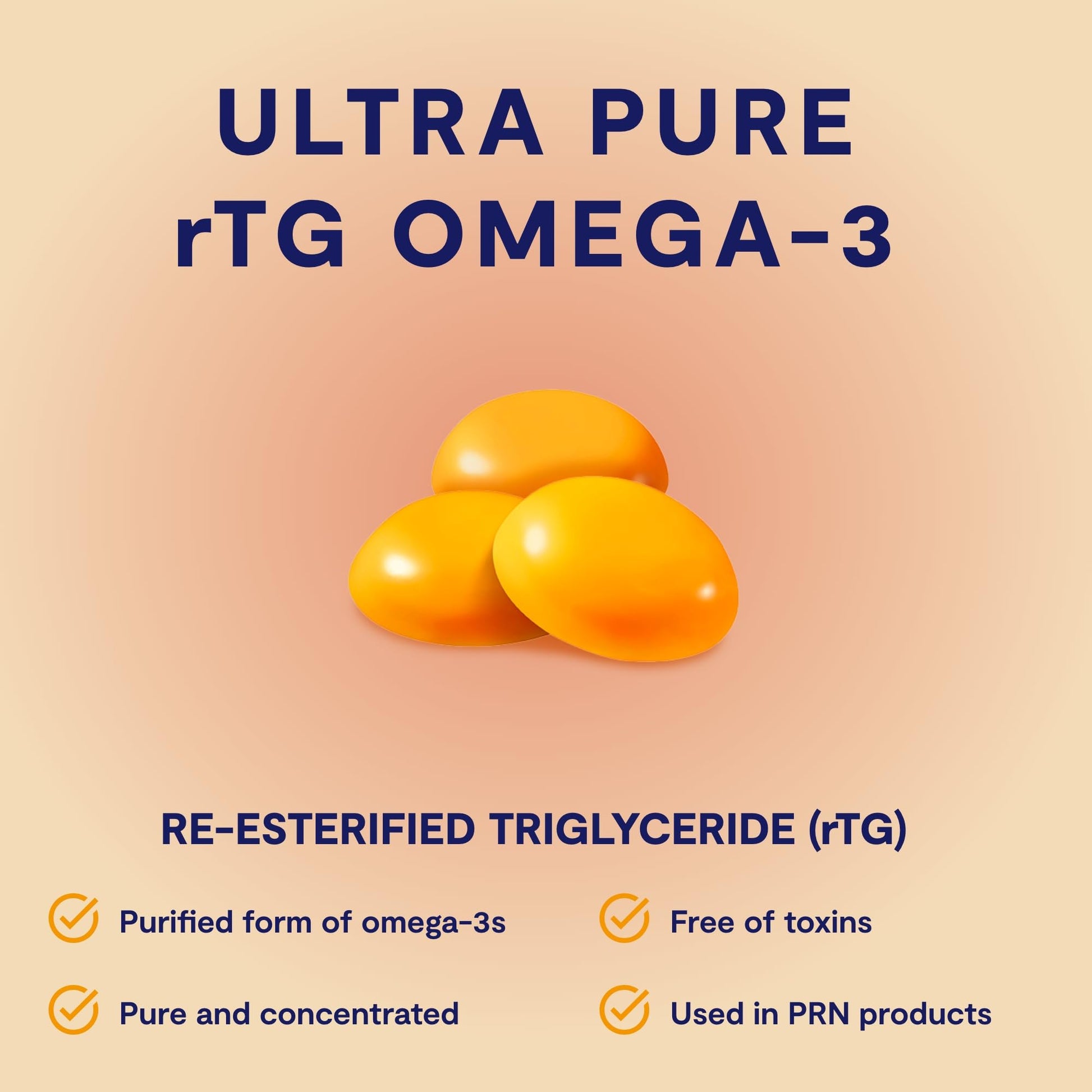 Omega 3 Gummy Chewables - 90 Gel Chews, 30-Day Supply, Citrus Flavor - 1760mg Ultra-Pure rTG Omega 3 for Eye, Heart, Brain, Joint & Immune Health PRN Physician Recommended NutriceuticalsBuy Supplements Australia