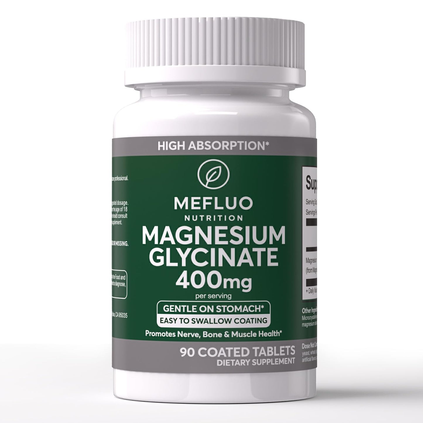 Magnesium Glycinate 400mg – High Absorption Magnesium Supplement for Muscle, Nerve & Sleep Support – Gentle on Stomach, Non-GMO, Vegan Capsules, 90 Count MefluoBuy Supplements Australia