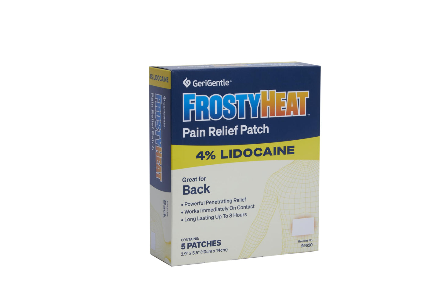 TenderGentle Four Percent Lidocaine Patches - 30 Back Pain Relief Patches with 4% Lidocaine for Aches, Muscle and Joint Discomfort - 3.9" x 5.5" Back, Shoulder, and Neck Pain Patch TenderGentleBuy Supplements Australia