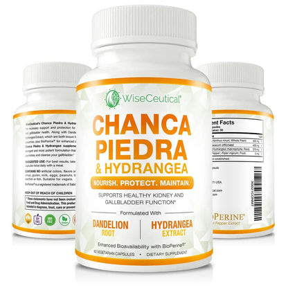 Max Strength Chanca Piedra, Hydrangea & Dandelion Root - Natural Kidney & Gallbladder Formula - Stone Breaker, Flush Impurities, Cleanse Urinary Tract - Enhanced with BioPerine. 60 Veggie Capsules. WiseceuticalBuy Supplements Australia