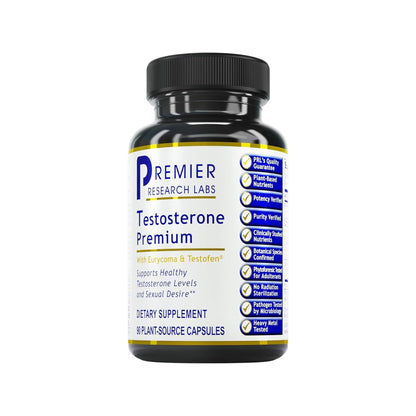 Premier Research Labs Testosterone Premium - Testosterone Supplement for Men, All Natural Testosterone Complex, Premier Labs Testosterone Support, Fenugreek, Cordyceps & Maca - 90 Vegetarian Capsules Premier Research LabsBuy Supplements Australia