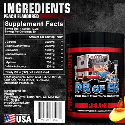 PR or ER Pre Workout Powder for Men and Women, Pre-Workout Energy Supplement PR or ERBuy Supplements Australia