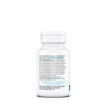 KAPPA NUTRITION Probiotic 60 Billion CFU 14 in 1 Formula with Prebiotics & Acidophilus for Women, Men & Adults, Shelf Stable, Acid Resistant