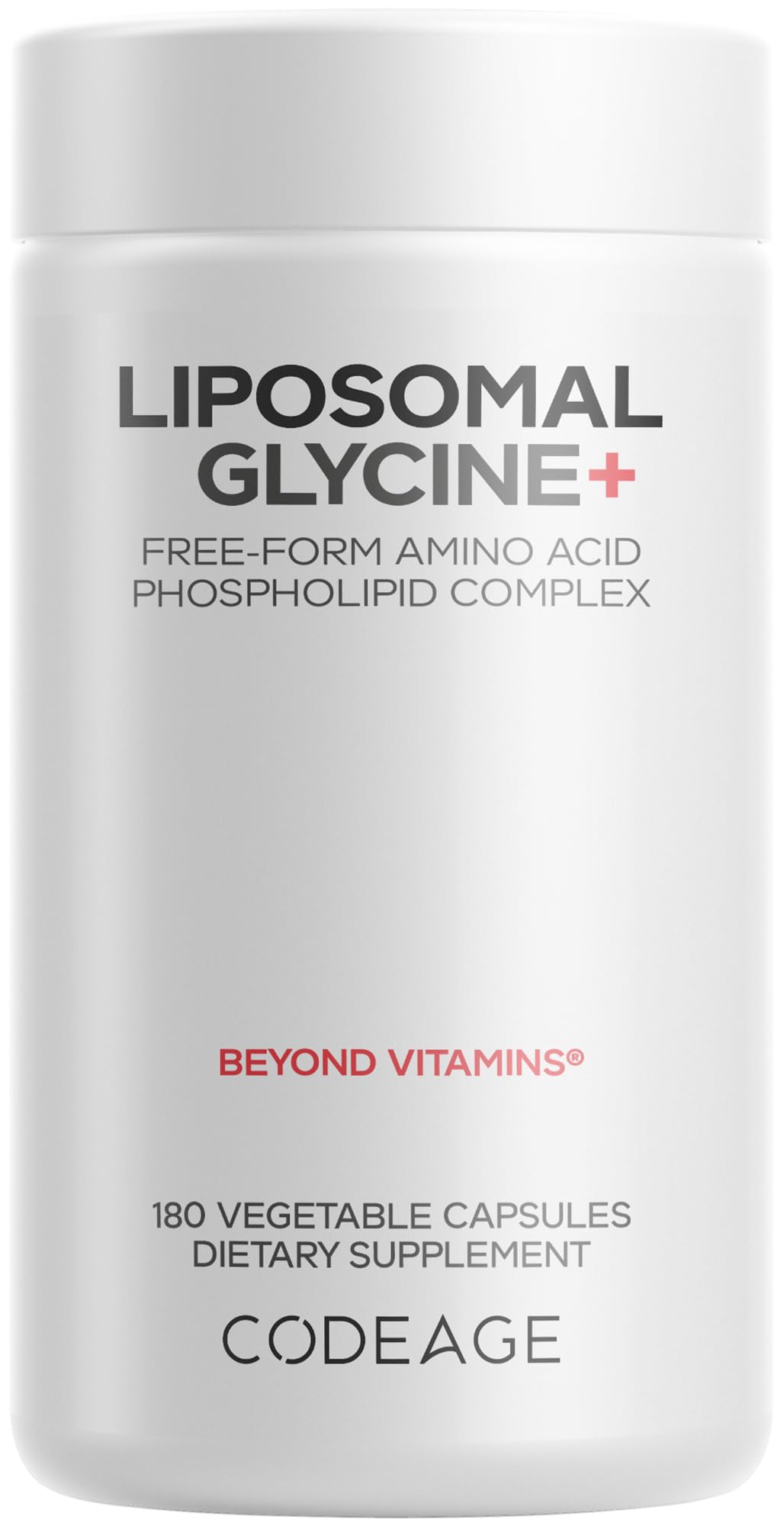 Codeage Liposomal Glycine+ Supplement - Free-Form Glycine 1,500 mg with Liposomal Delivery - 2-Month Supply - Amino Acid Capsules - Protein Support - Glycine Vitamins - 180 Capsules CodeageBuy Supplements Australia
